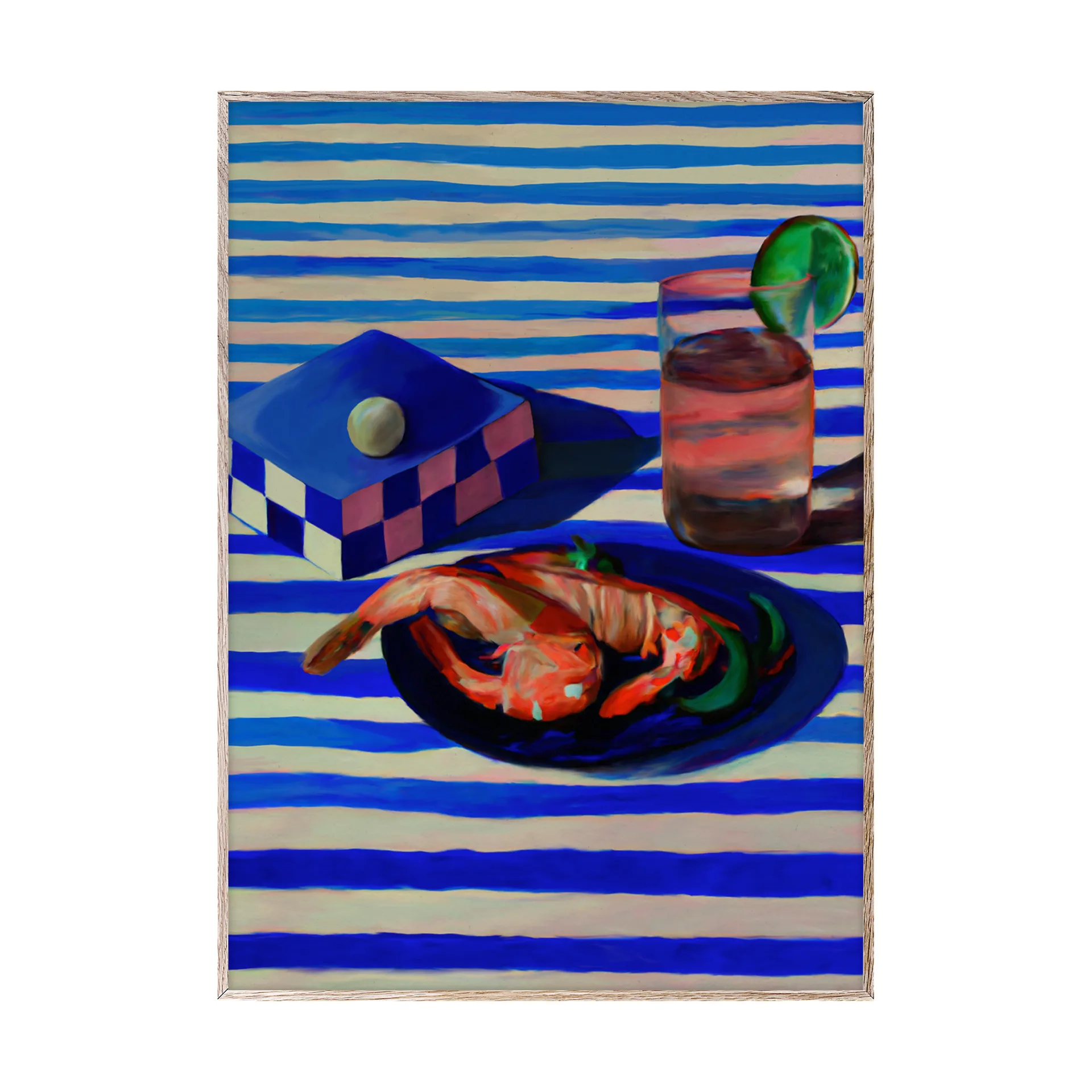 Poster Shrimp & Stripes, 50x70 cm Paper Collective