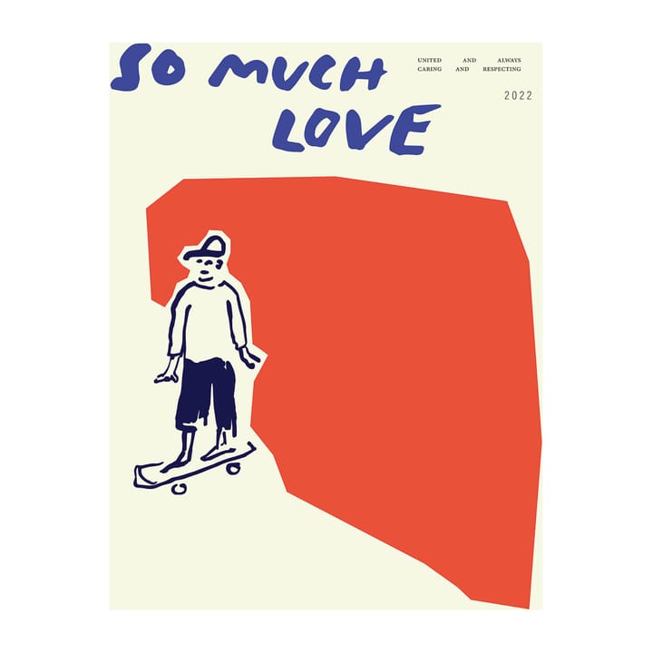 Póster So Much Love Skateboard - 30x40 cm - Paper Collective