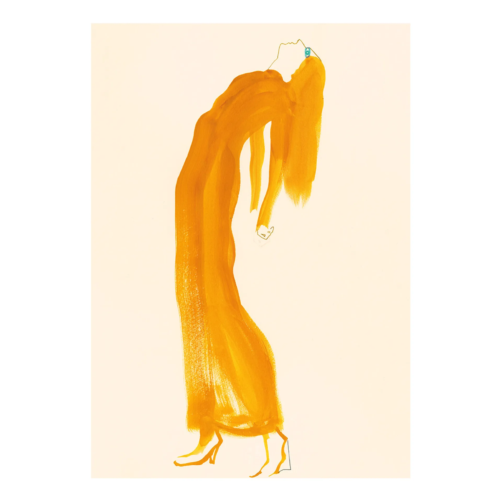 Póster The Saffron Dress, 30x40 cm Paper Collective
