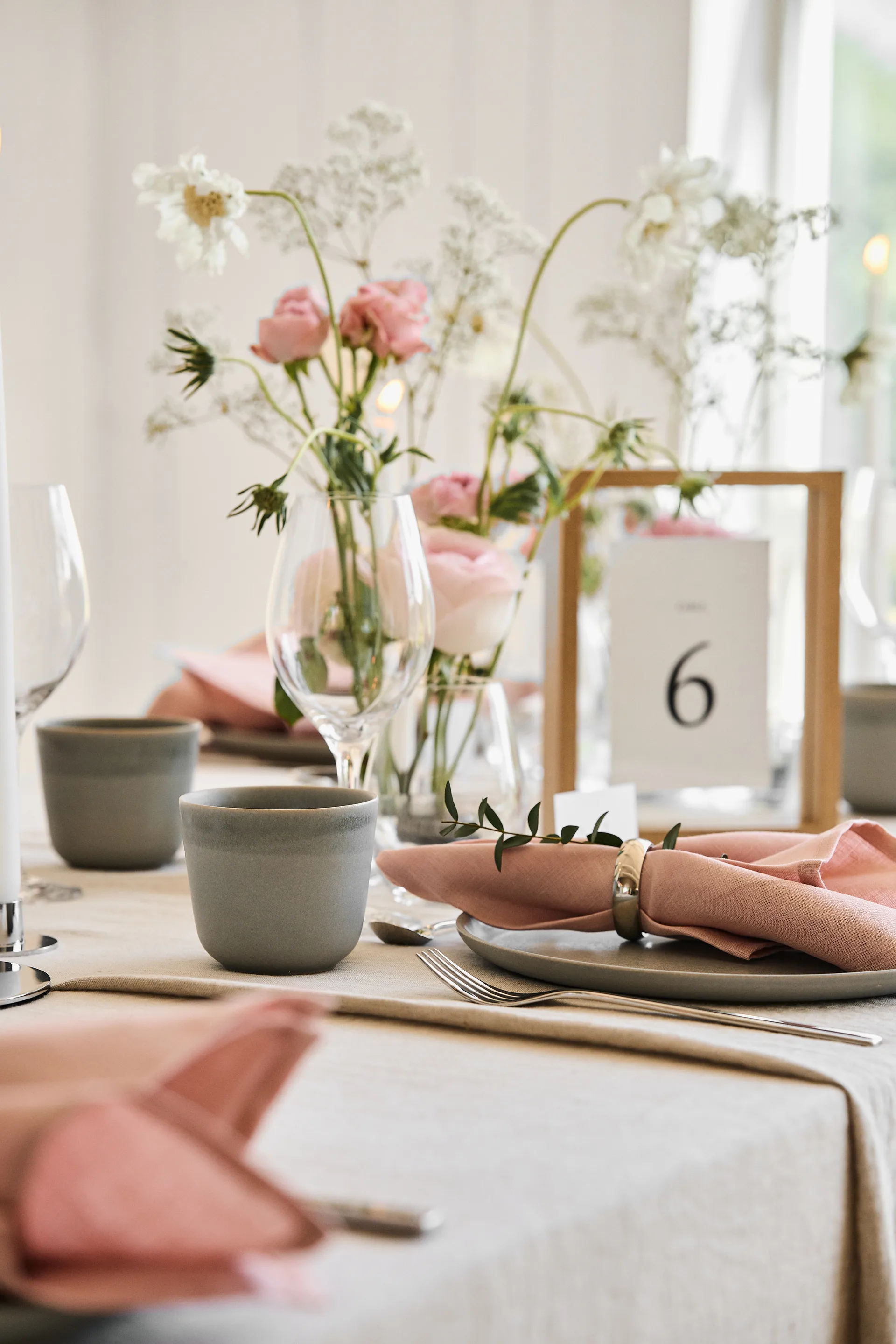 Morgon preto cinza Ø24 cm 4 unid., Cinza Paradisverkstaden