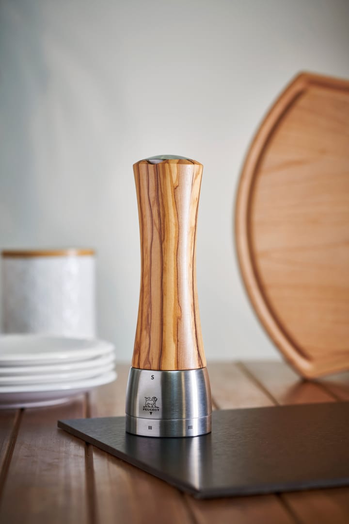 Madras Z moinho de sal 21 cm, Madeira de oliveira-aço inoxidável Peugeot
