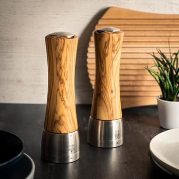 Madras Z moinho de sal 21 cm - Madeira de oliveira-aço inoxidável - Peugeot