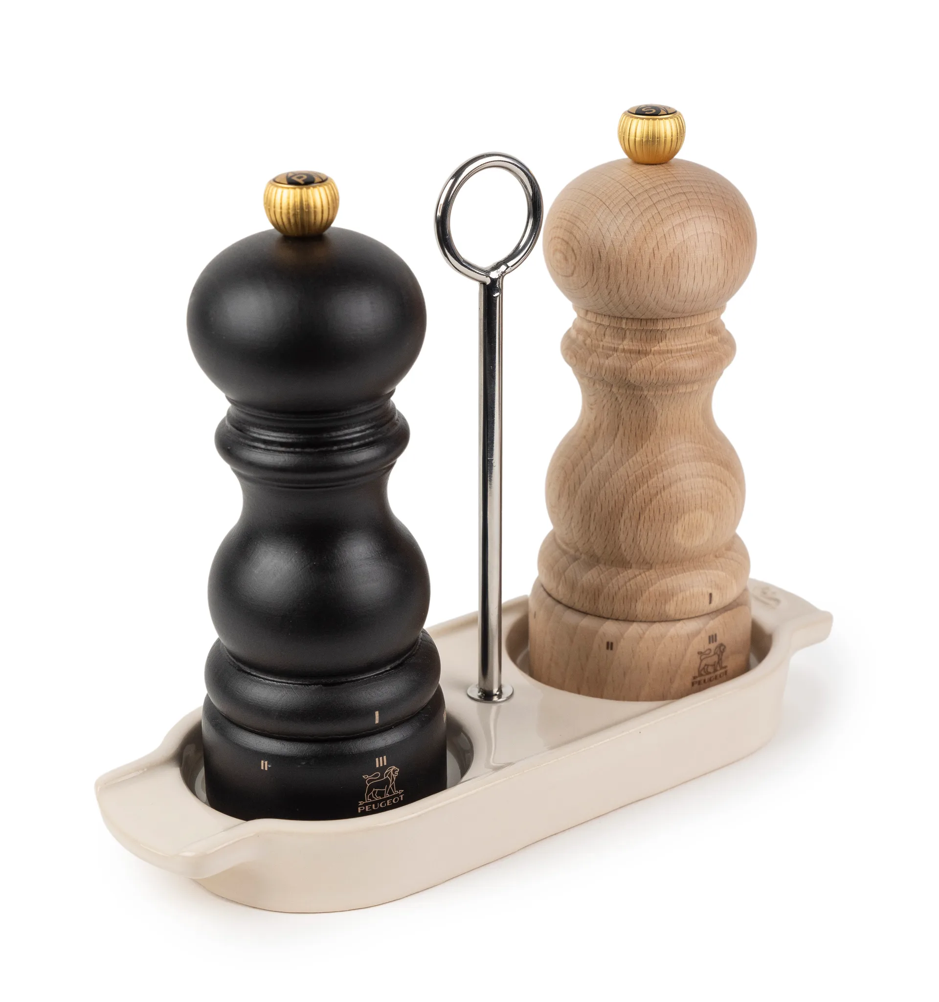 Suporte para moinhos Linea com alça, Ecru Peugeot