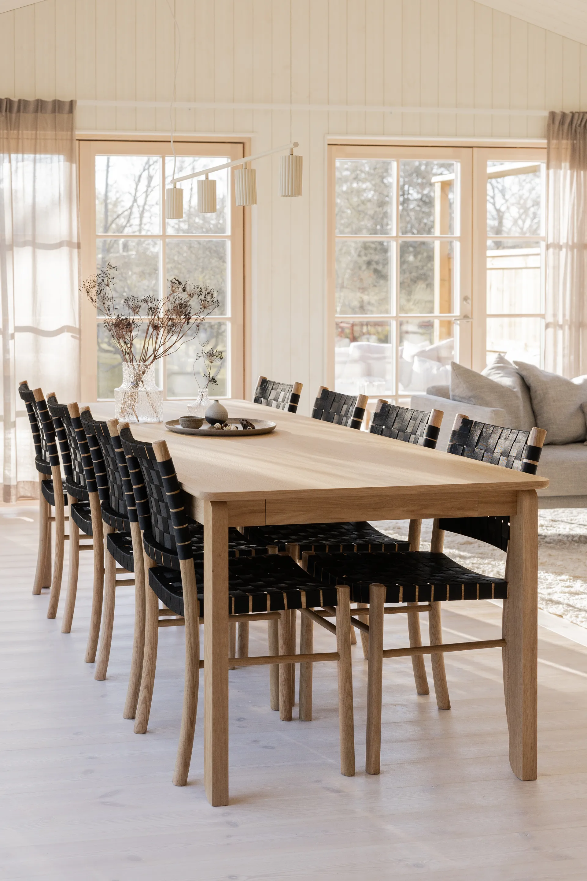 Candeeiro de teto Donna Line 120, linen Pholc