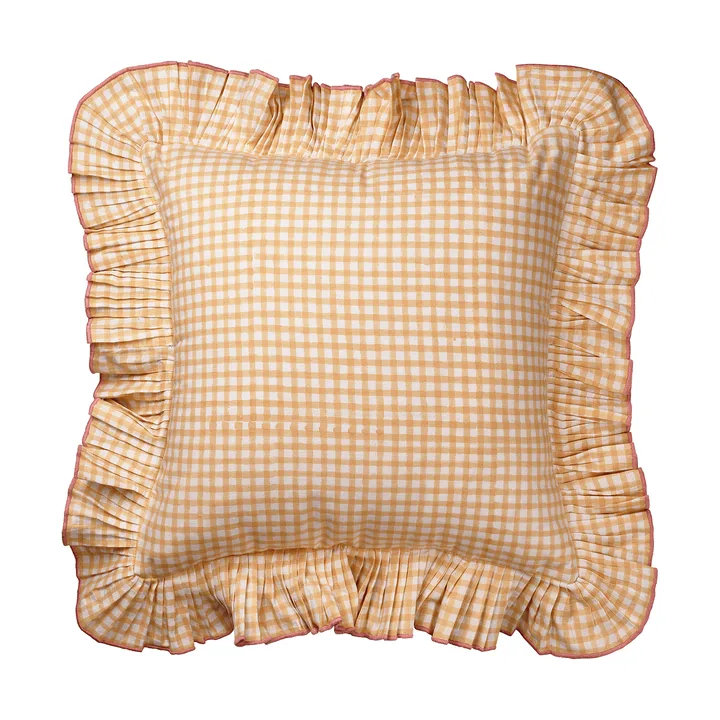 capa de almofada Vichy - Amarelo claro, 40x40 cm - Pick a Poppy