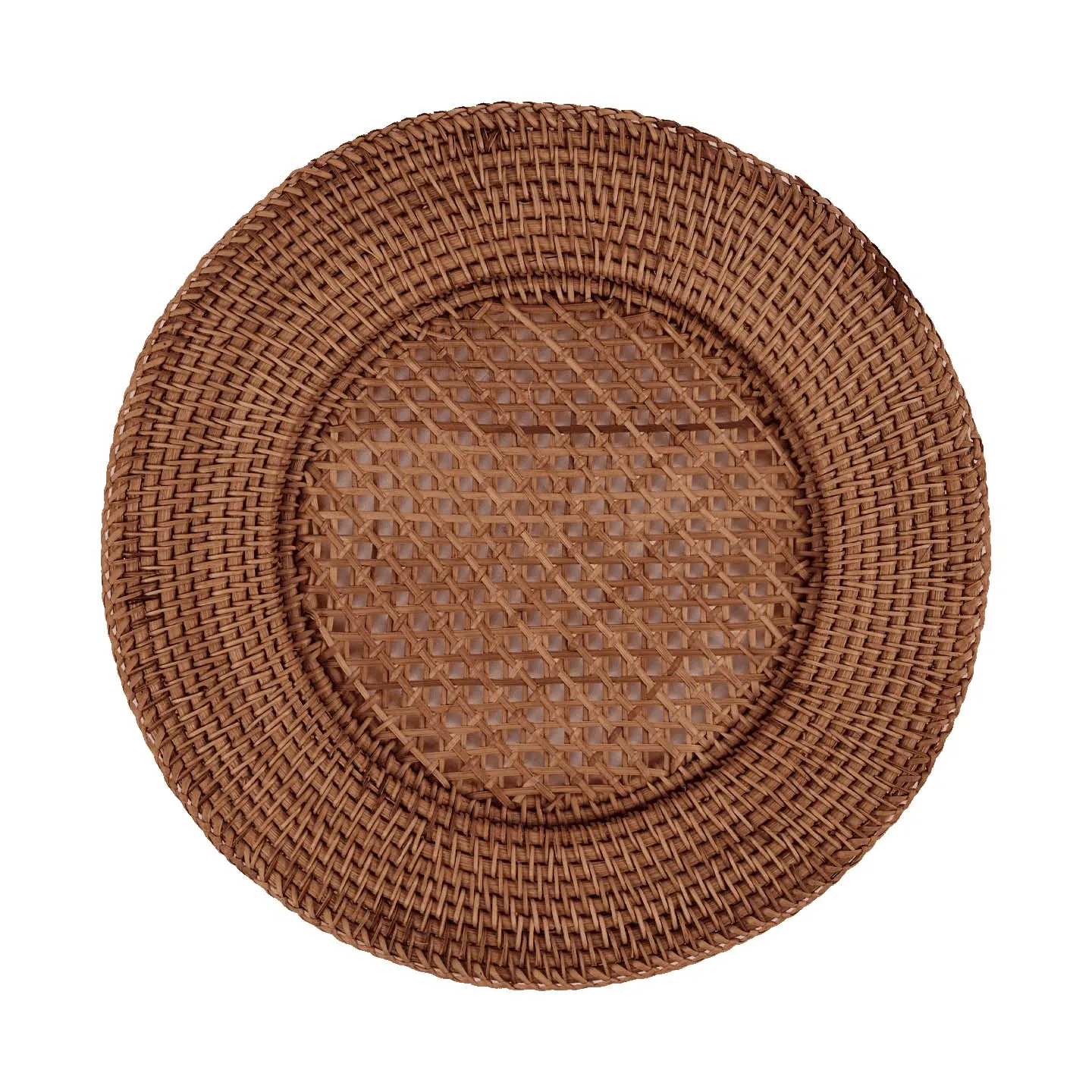 Classic Rattan base para pratos, Castanho escuro, 33 cm Pick a Poppy