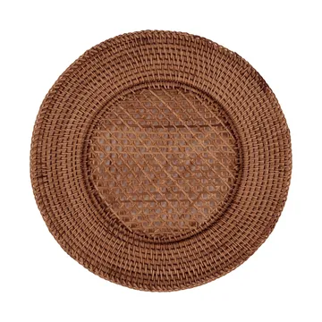 Classic Rattan base para pratos - Castanho escuro, 33 cm - Pick a Poppy