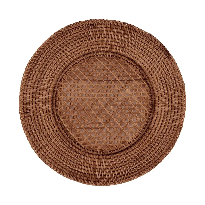Classic Rattan base para pratos - Castanho escuro, 33 cm - Pick a Poppy