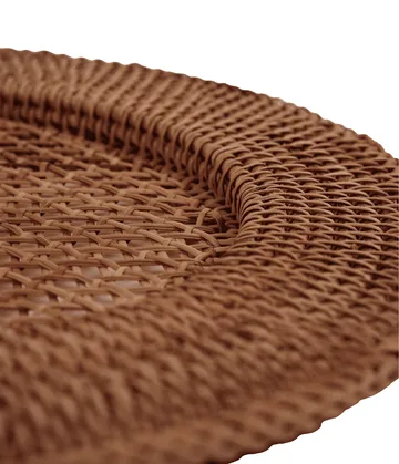 Classic Rattan base para pratos - Castanho escuro, 33 cm - Pick a Poppy