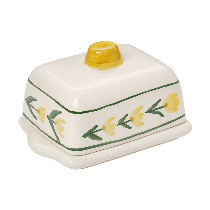 Cottage Flower manteigueira - Yellow, 17x11,5 cm - Pick a Poppy