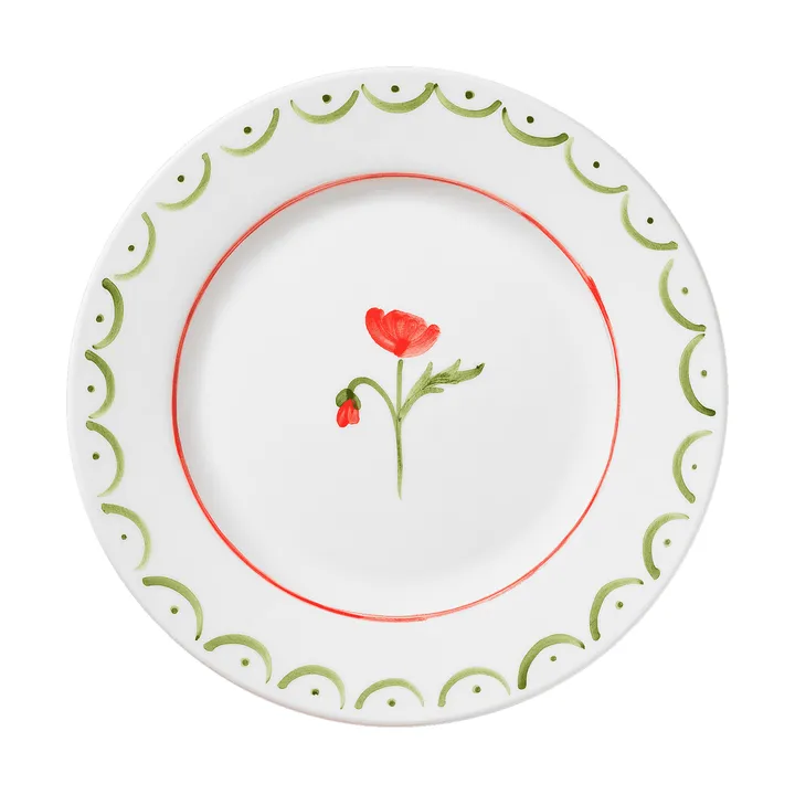 Cottage Flower prato de salada - Poppy Red, 22 cm - Pick a Poppy