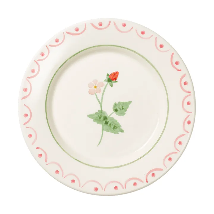 Cottage flower Wild Strawberry prato de salada - Vermelho, 22 cm - Pick a Poppy