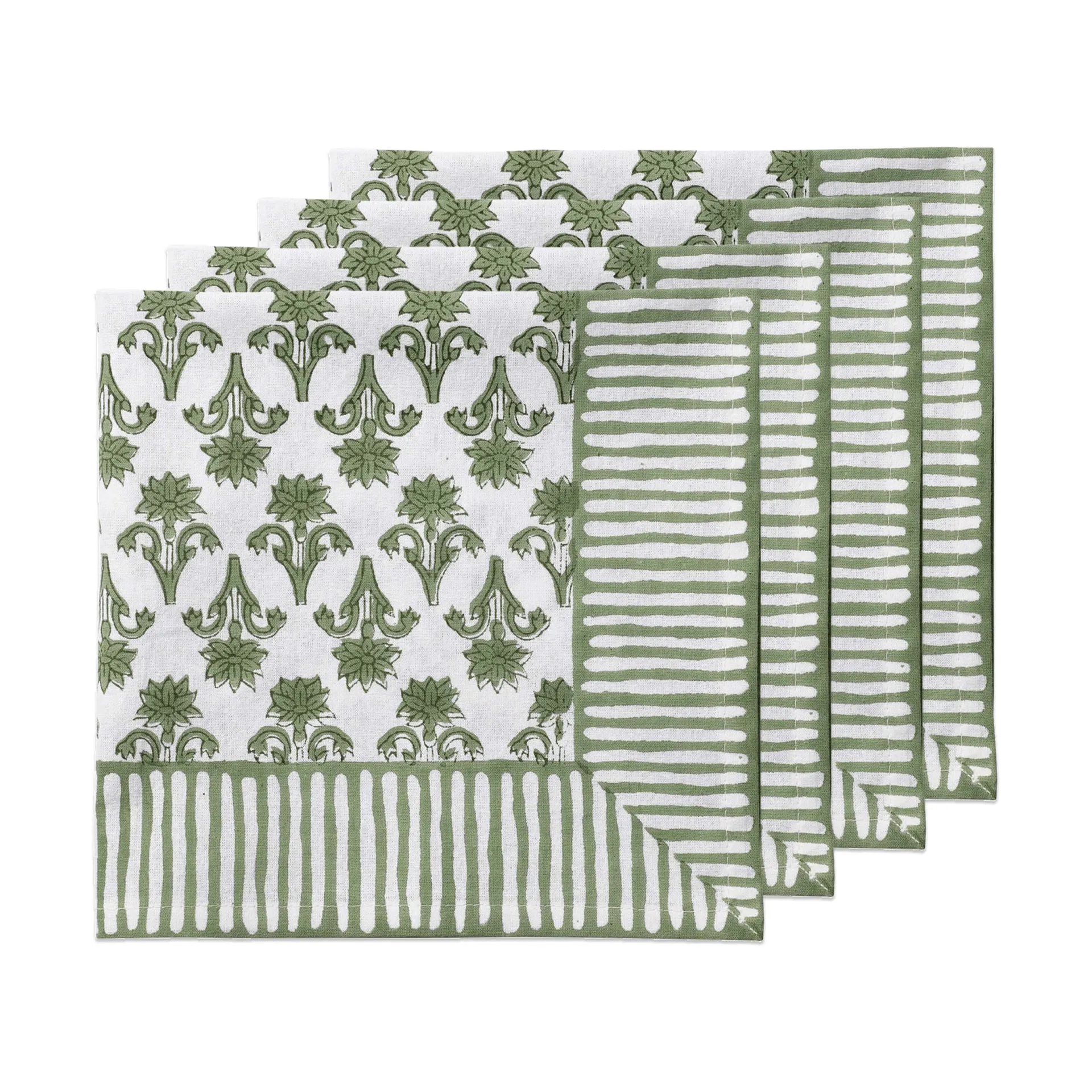 Lily guardanapo de algodão, Verde, pack de 4, 45x45 cm Pick a Poppy