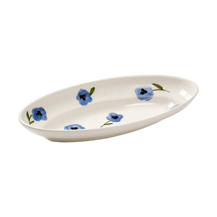 Madelen Möllard Pansy travessa de servir - Blue, pequeno, 22,5 cm - Pick a Poppy