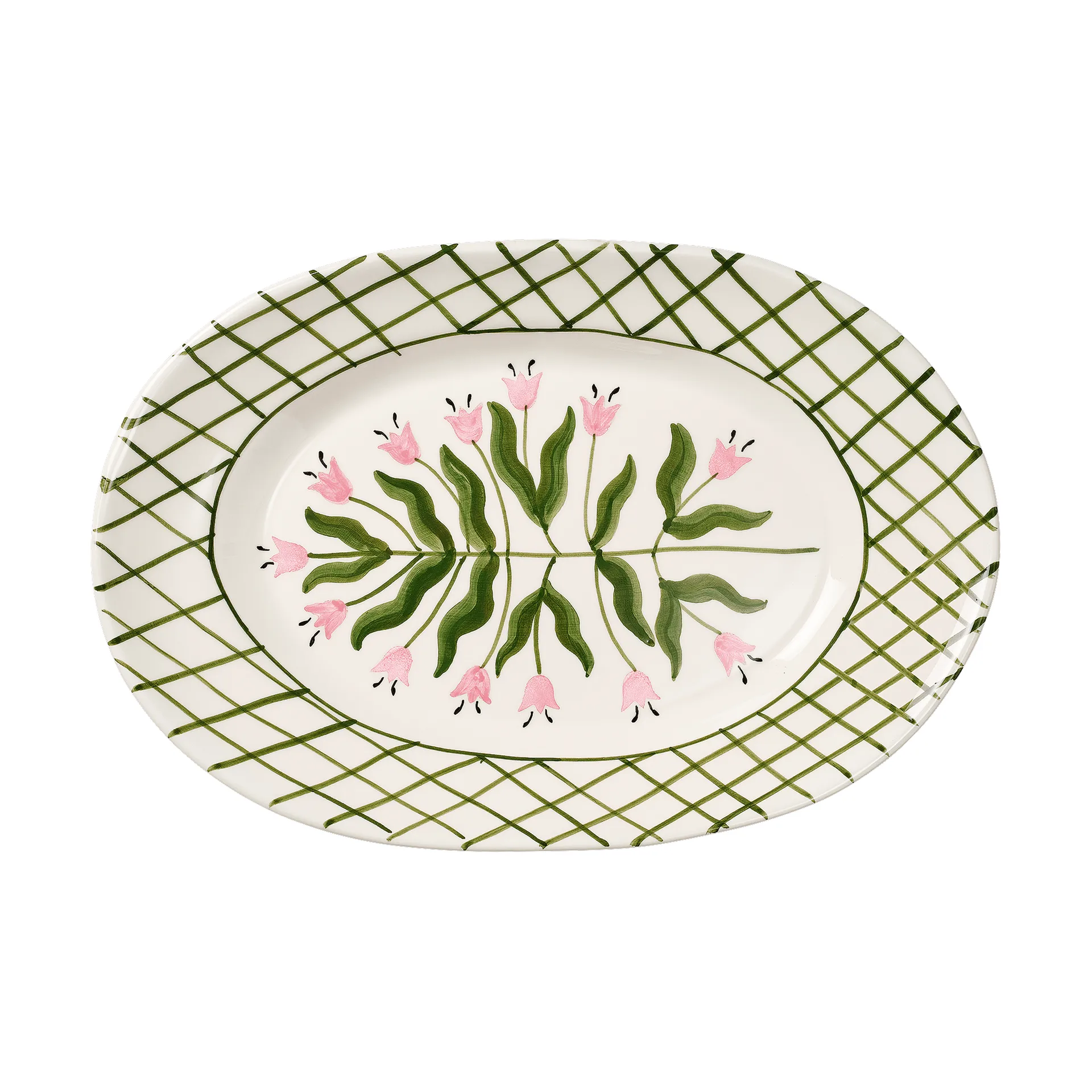 Madelen Möllard Tulip prato de servir, Green, 38,5 cm Pick a Poppy