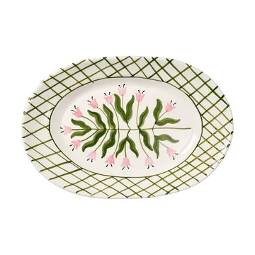 Madelen Möllard Tulip prato de servir - Green, 38,5 cm - Pick a Poppy