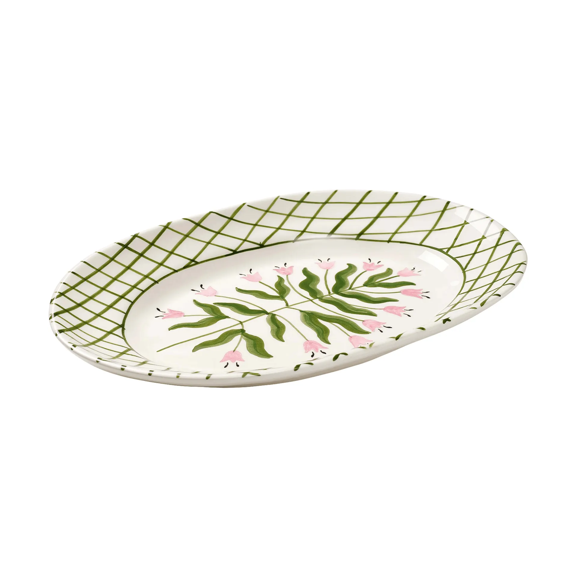 Madelen Möllard Tulip prato de servir, Green, 38,5 cm Pick a Poppy
