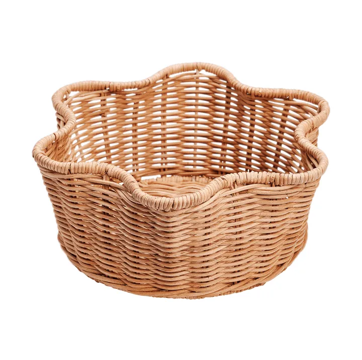 Rattan Round cesto - Natural, 23 cm - Pick a Poppy