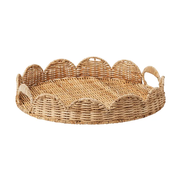 Round Scallop tabuleiro - Natural, 40 cm - Pick a Poppy
