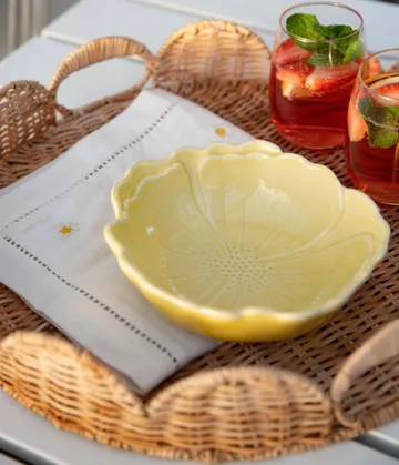 Round Scallop tabuleiro - Natural, 40 cm - Pick a Poppy