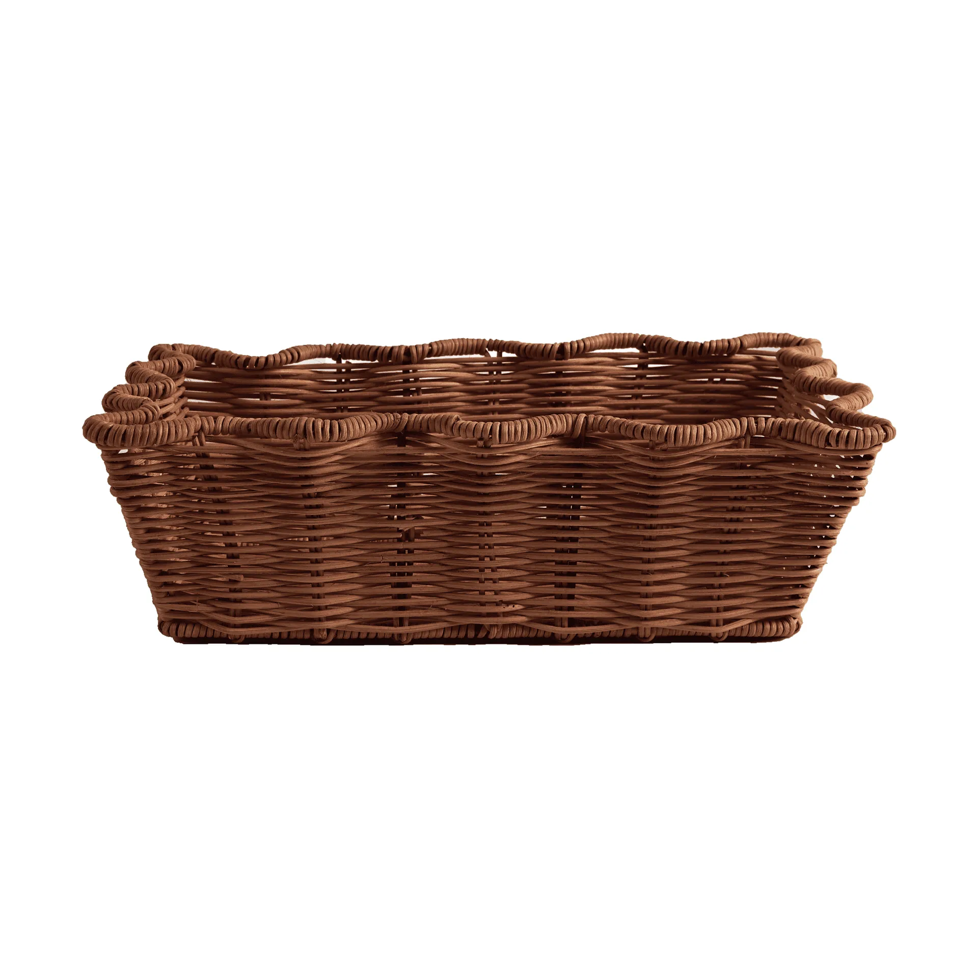 Scallop Rattan cesto, Castanho escuro, 20x30 cm Pick a Poppy