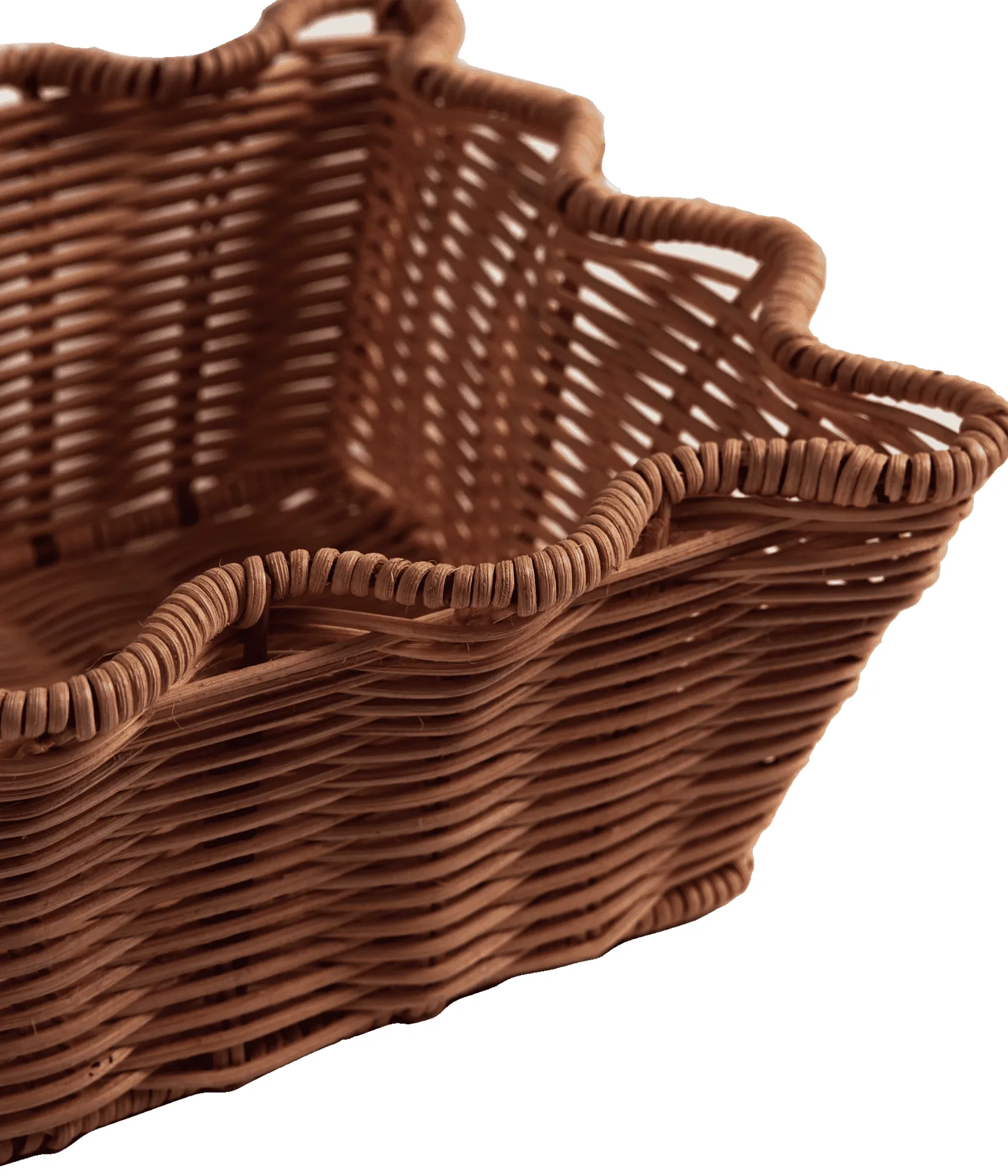 Scallop Rattan cesto, Castanho escuro, 20x30 cm Pick a Poppy