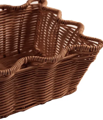 Scallop Rattan cesto - Castanho escuro, 20x30 cm - Pick a Poppy