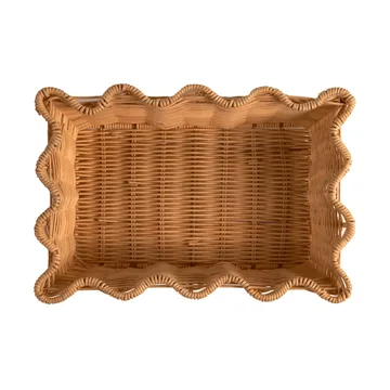 Scallop Rattan cesto - Natural, 20x30 cm - Pick a Poppy