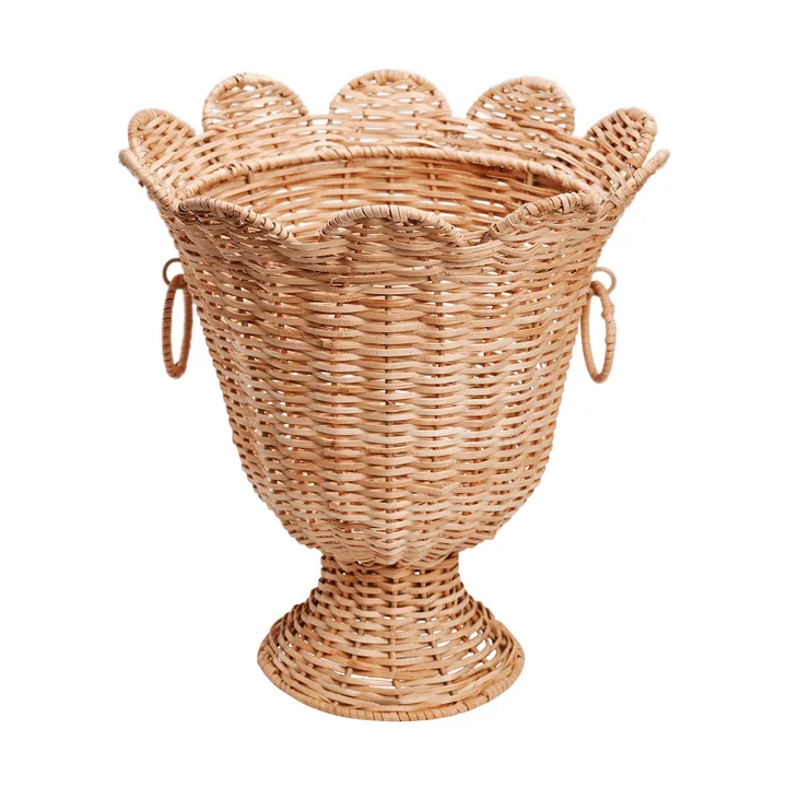 Scallop Rattan vaso - Natural, 30x31 cm - Pick a Poppy