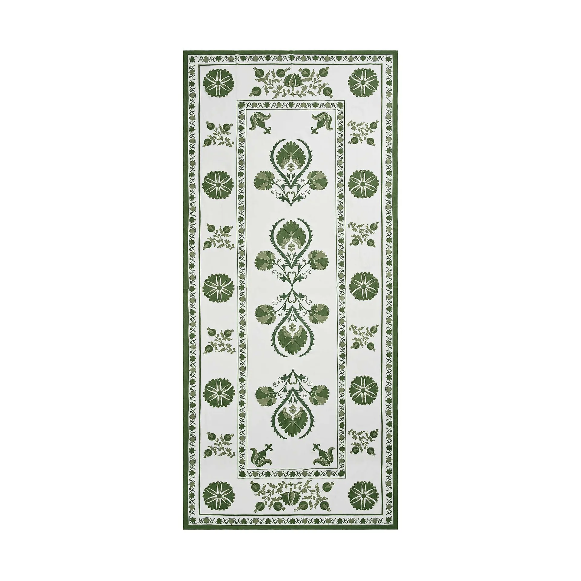 Suzani toalha de mesa, Green, 350x150 cm Pick a Poppy