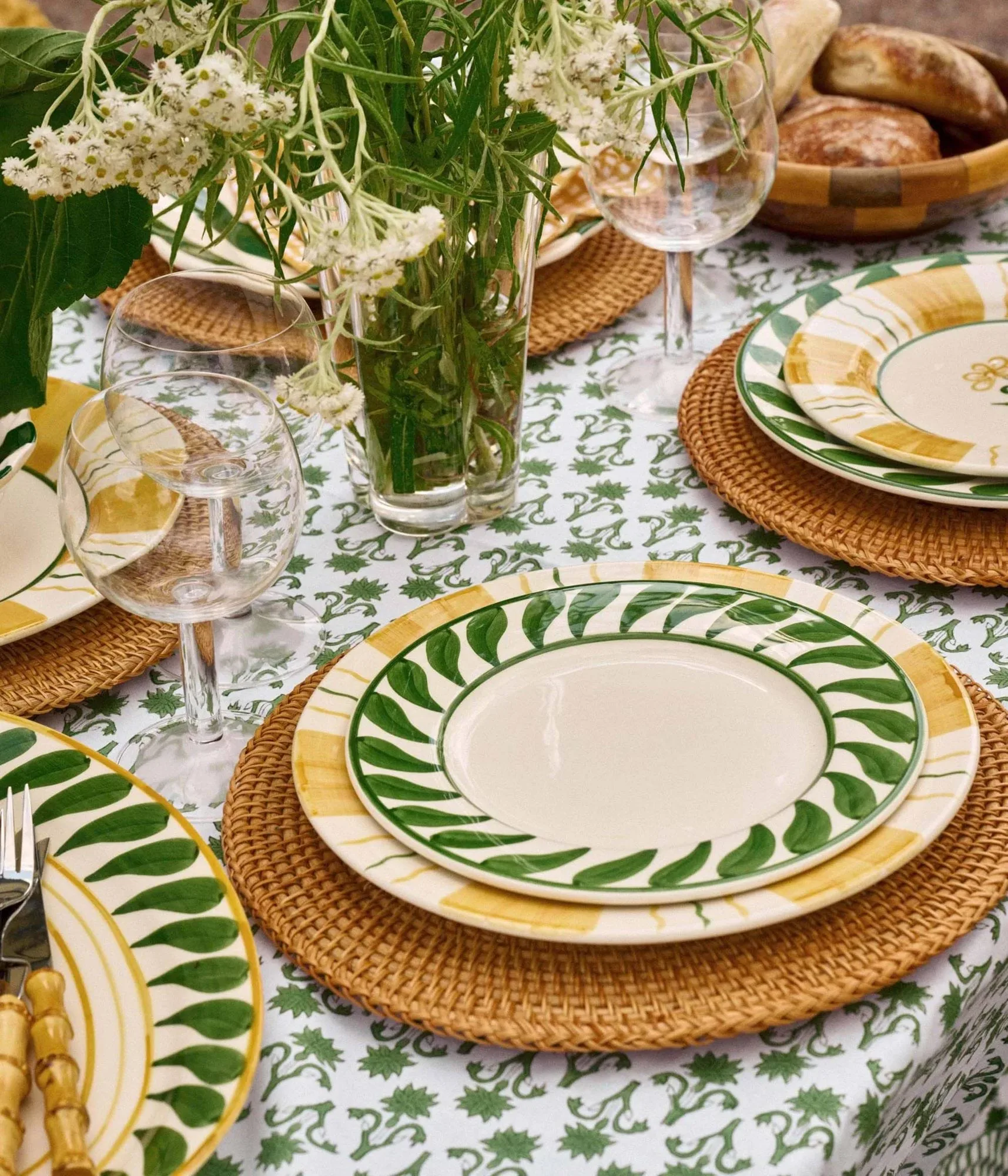 Swirl prato de salada, Verde, 22 cm Pick a Poppy
