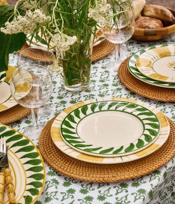 Swirl prato de salada - Verde, 22 cm - Pick a Poppy