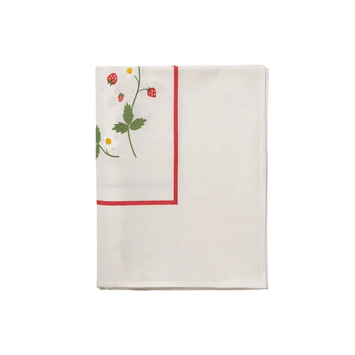 Wild Strawberry toalha de mesa - Vermelho, 350x150 cm - Pick a Poppy