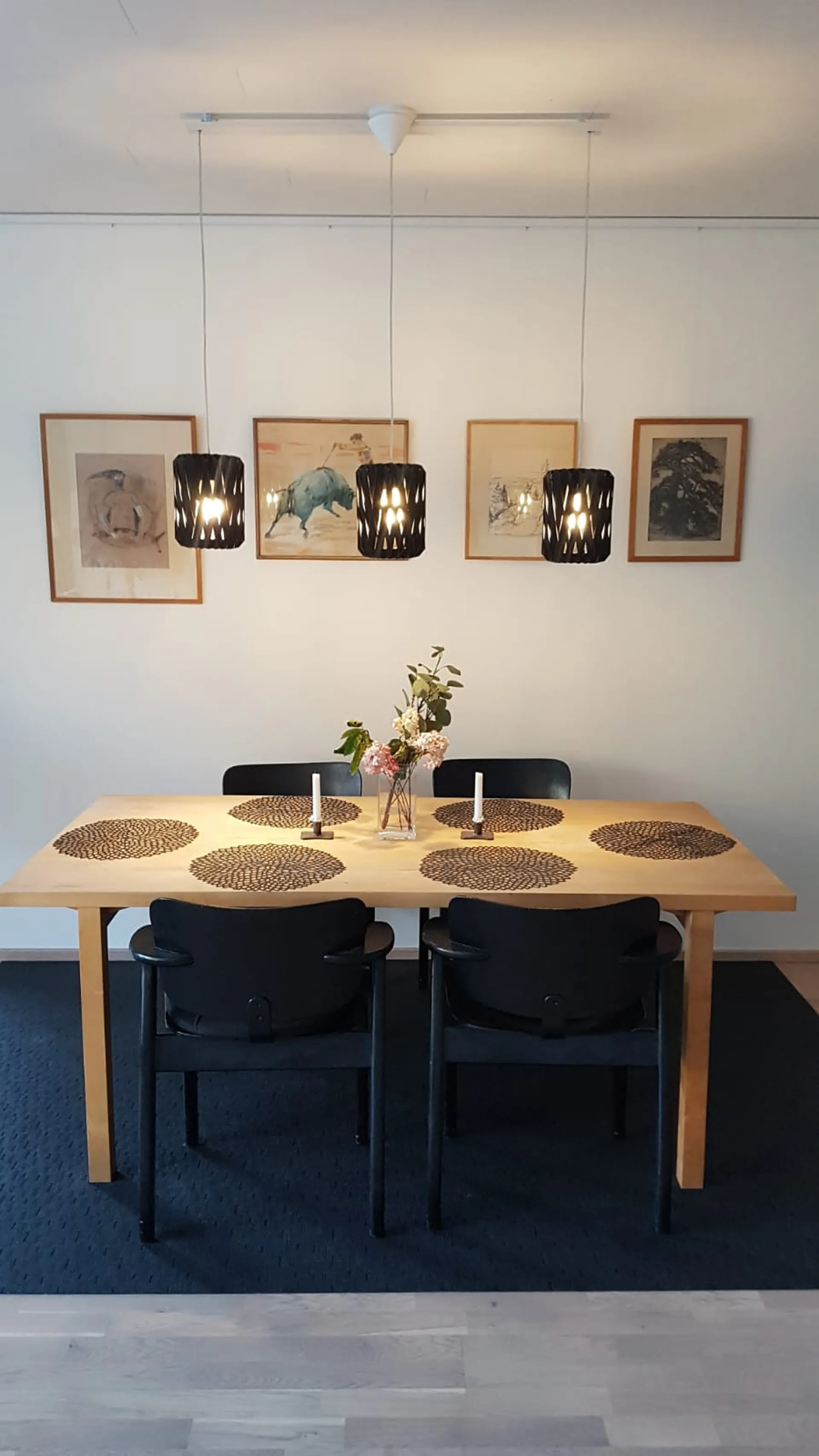 Candeeiro suspenso Pilke Signature Ø18 cm, Preto Pilke