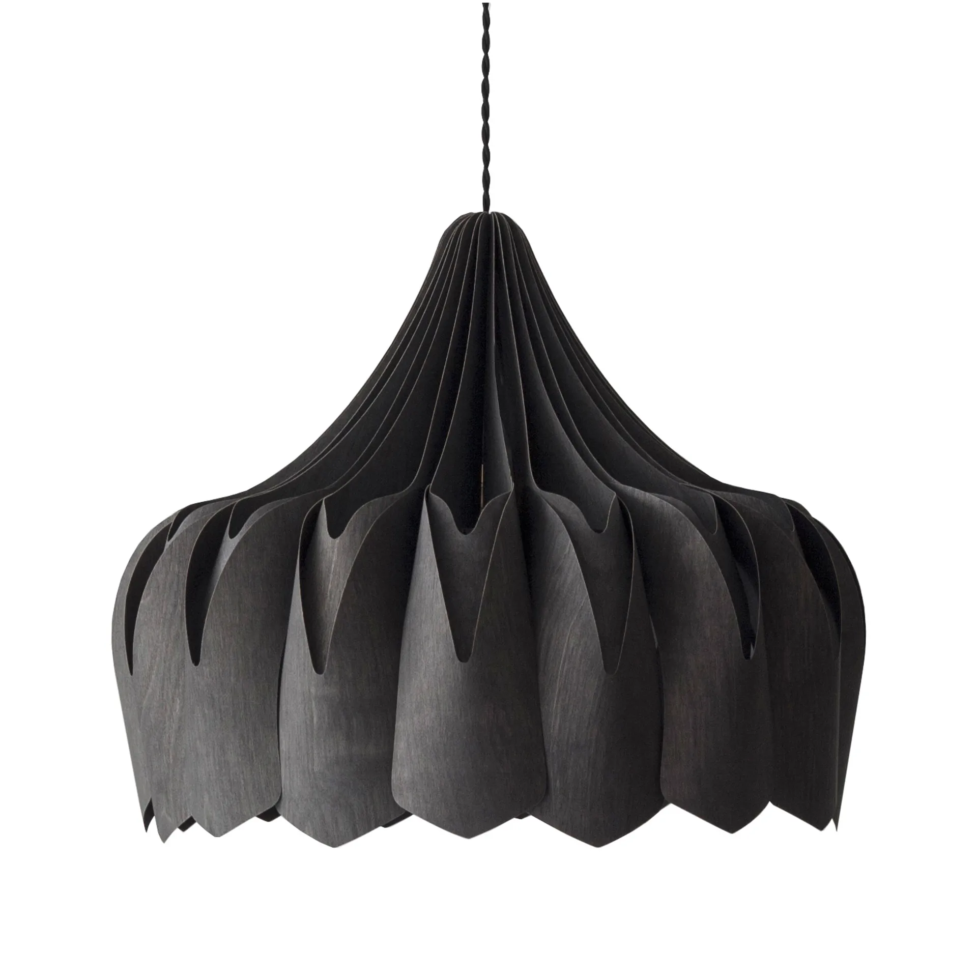 Candeeiro suspenso Pioni L Ø52 cm, Preto Pilke