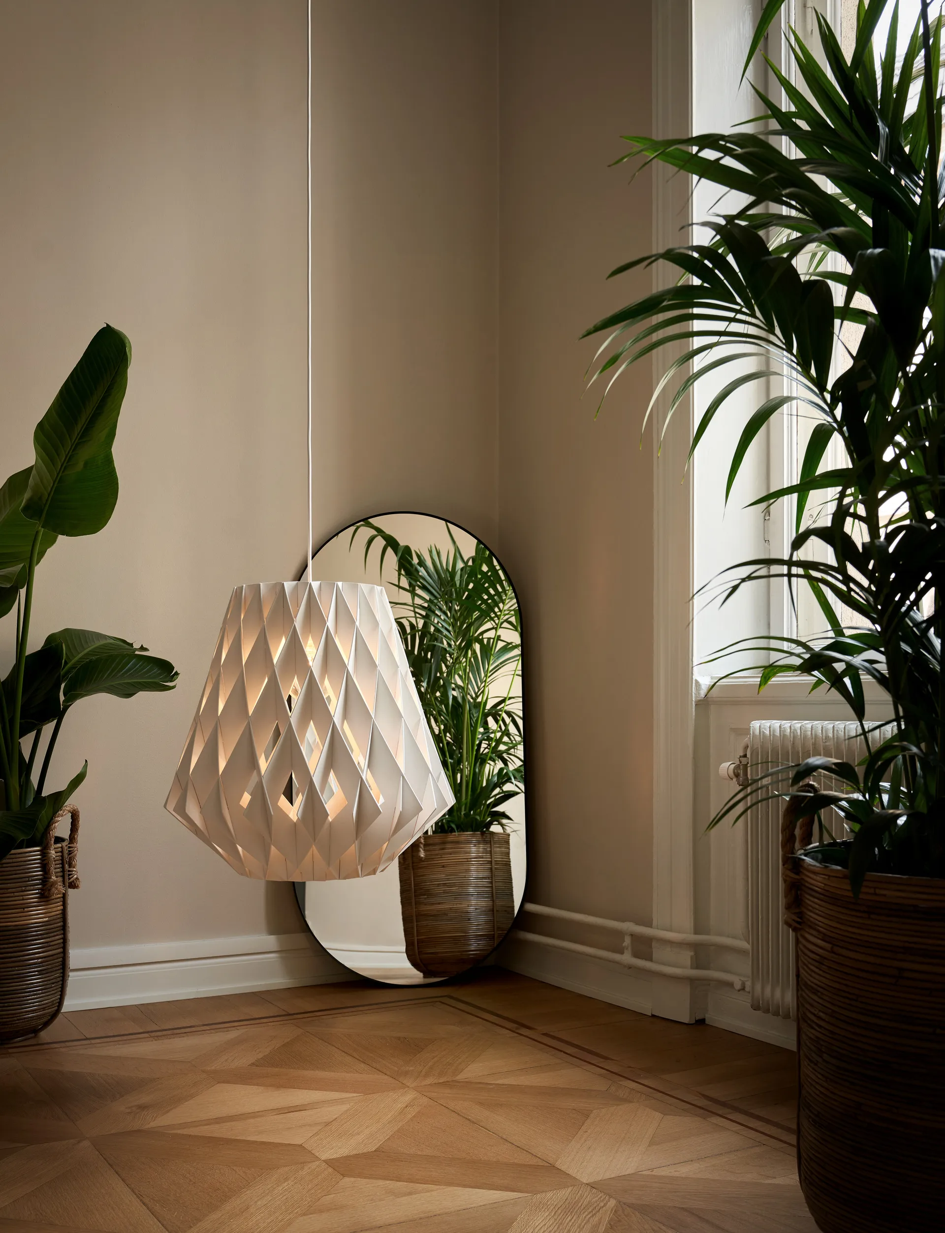 Pilke Signature candeeiro suspenso Ø50 cm, Branco Pilke