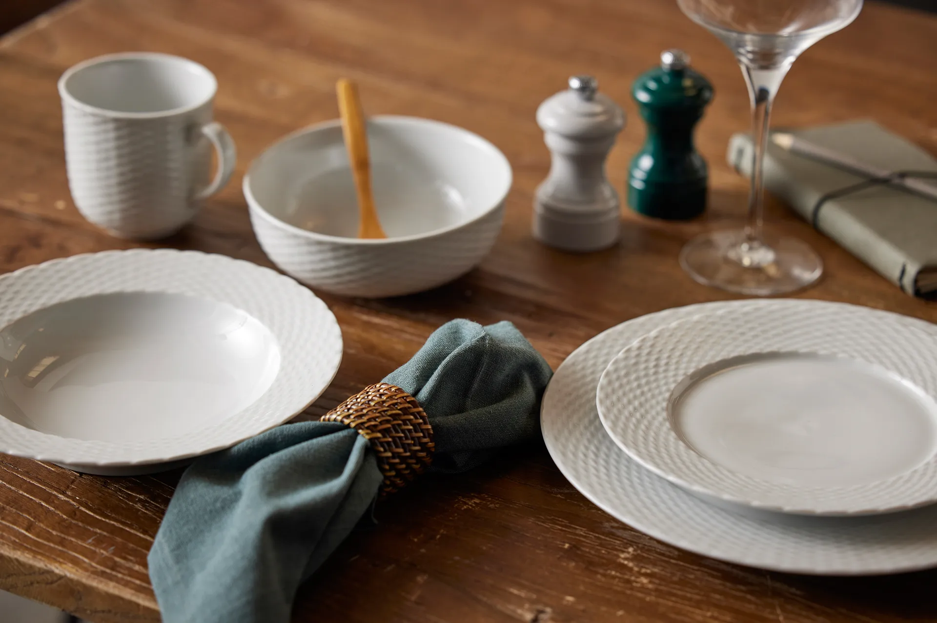 Caneca Basket 37 cl, Branco Pillivuyt