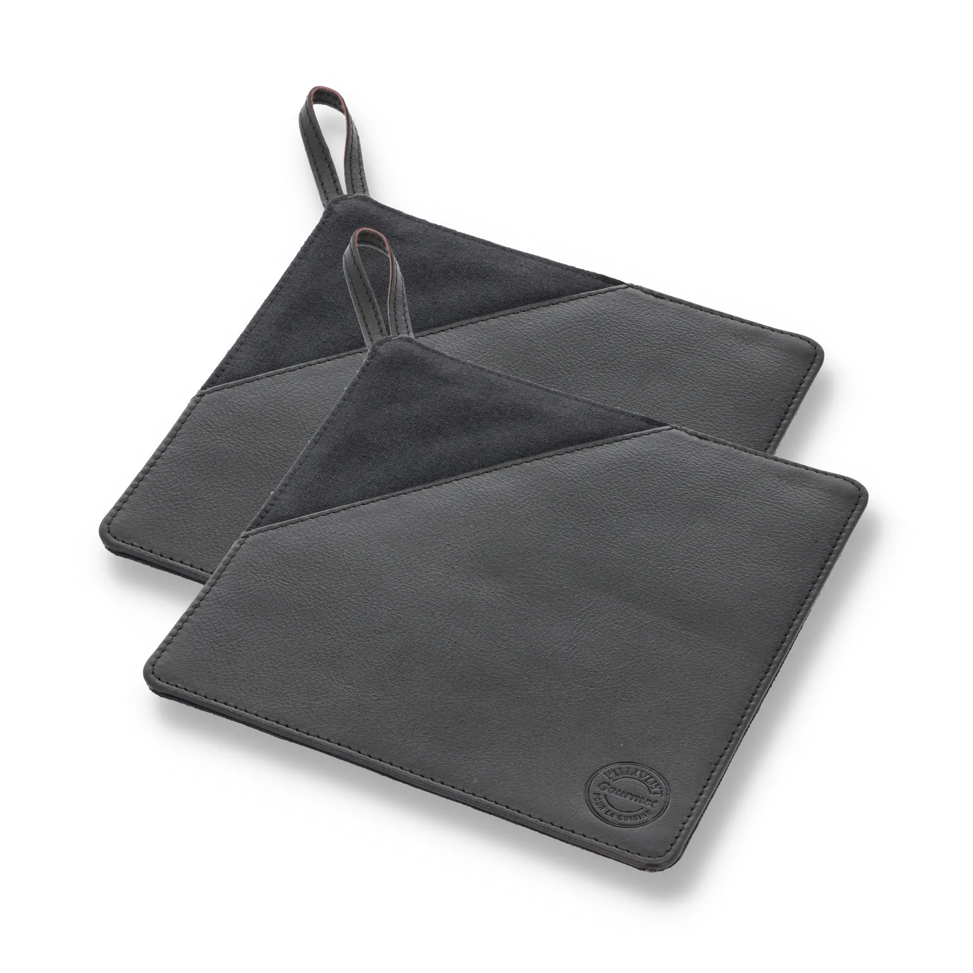 Pillivuyt Gourmet luva de forno 20.5x20.5 cm 2 unid., Preto couro Pillivuyt