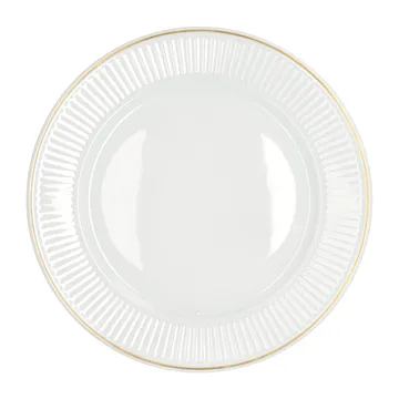 Prato com aro dourado Plissé Ø28 cm - Branco - Pillivuyt