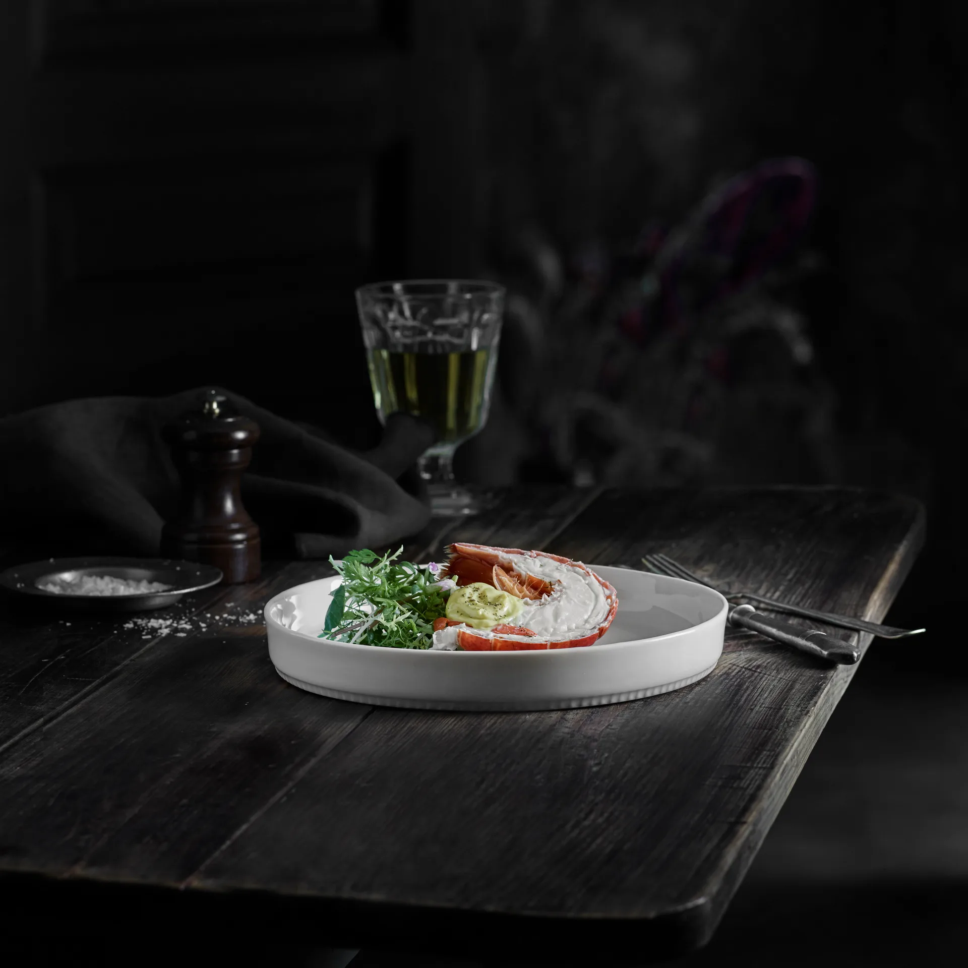 Prato com borda direita Toulouse Ø 22, Branco Pillivuyt