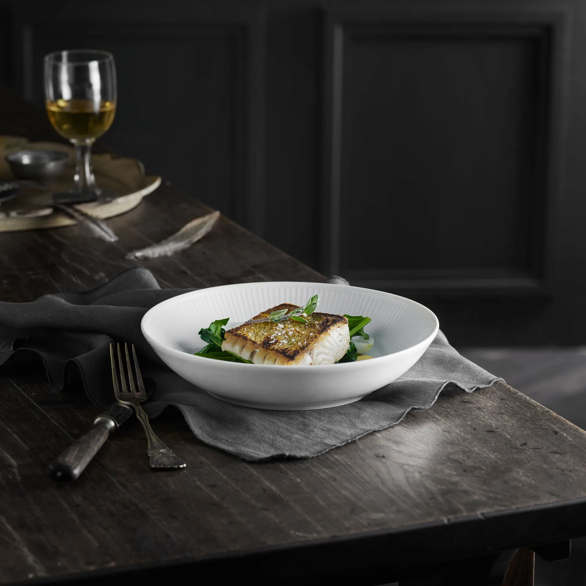 Prato de massas Plissé Ø 20cm, Branco Pillivuyt