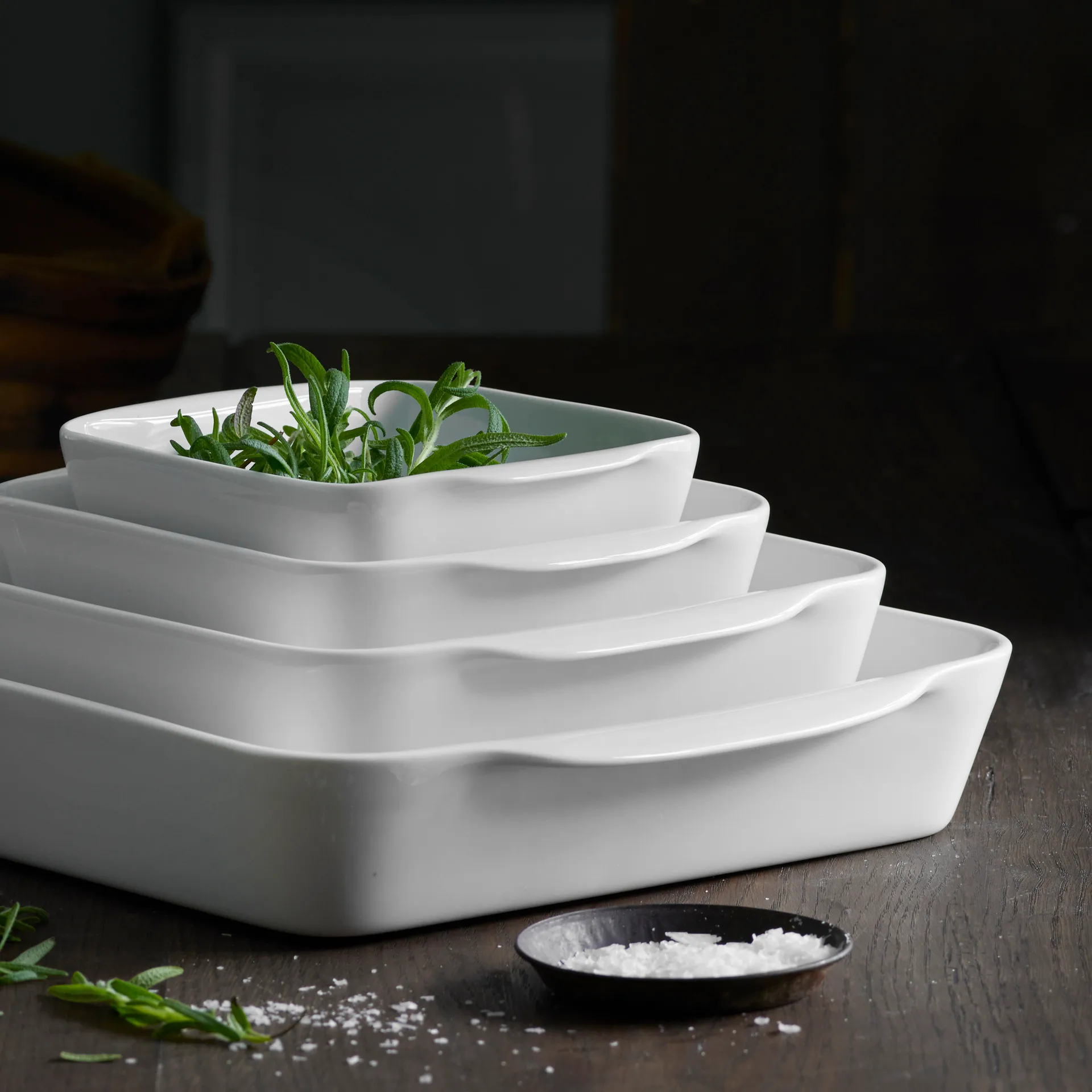 Travessa p/ forno branca Pillivuyt, 27x27 cm Pillivuyt