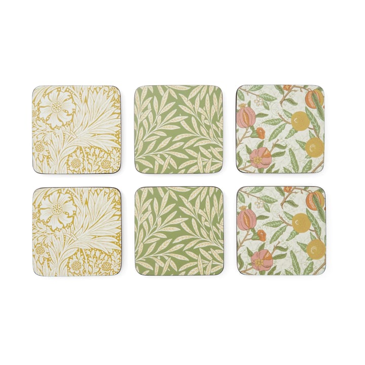 Morris & Co Simpley base para copos mixed 6 peças - Fruta, Salgueiro, Malmequer - Pimpernel