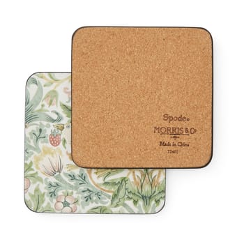 Strawberry Thief base para copos 6 unidades - Verde - Pimpernel