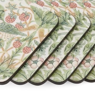 Strawberry Thief base para copos 6 unidades - Verde - Pimpernel