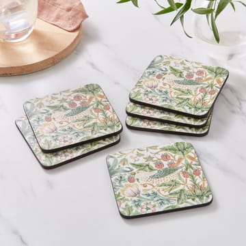 Strawberry Thief base para copos 6 unidades - Verde - Pimpernel