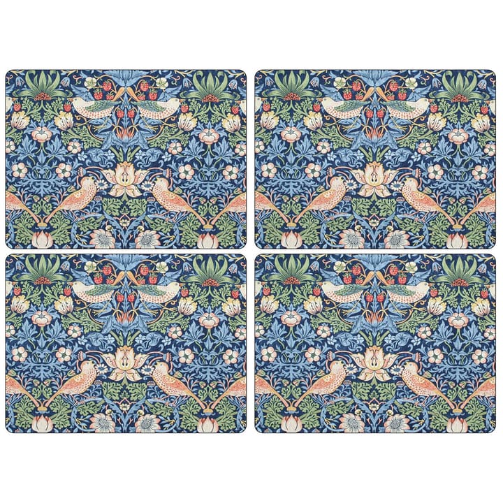 Strawberry Thief protetor de mesa 40x30 cm 4 unidades - Azul - Pimpernel