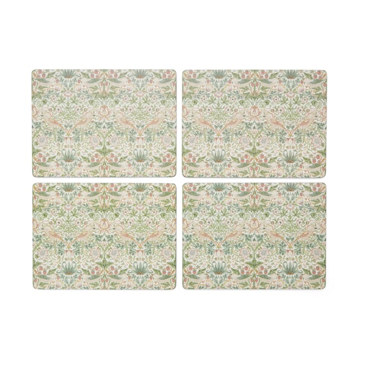Strawberry Thief protetor de mesa 40x30 cm 4 unidades - Verde - Pimpernel