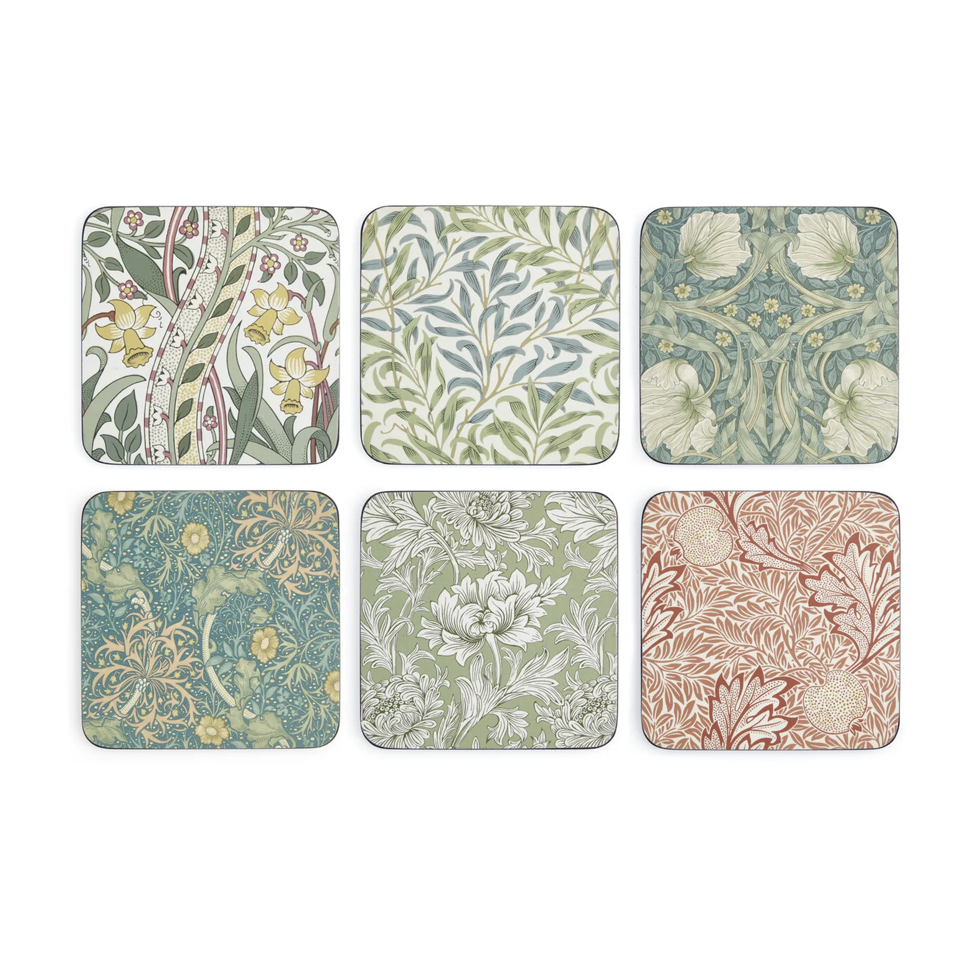 William Morris base para copos 6 unid., Mix & match Pimpernel