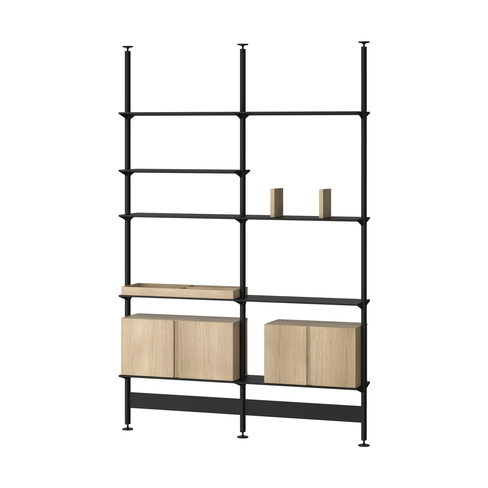 Pira G2 sistema de prateleiras F C A Black/Oak 240-247 cm,  Pira